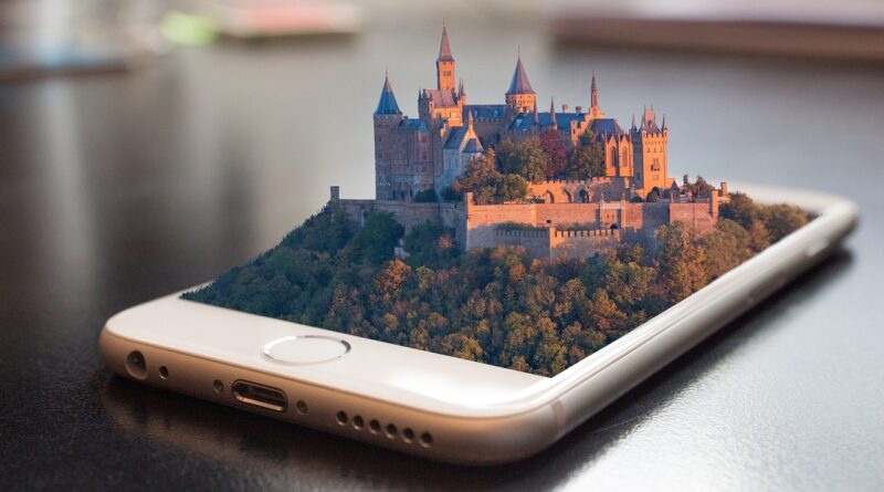 mobile phone, metaverse, smartphone, hohenzollern castle, castle, virtual reality