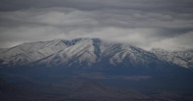 mt, charleston, snow covered, nature, mountain, landscape, las vegas