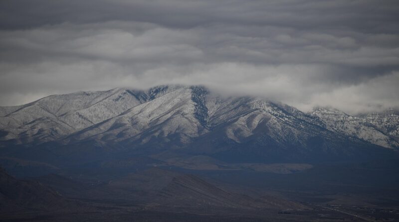 mt, charleston, snow covered, nature, mountain, landscape, las vegas