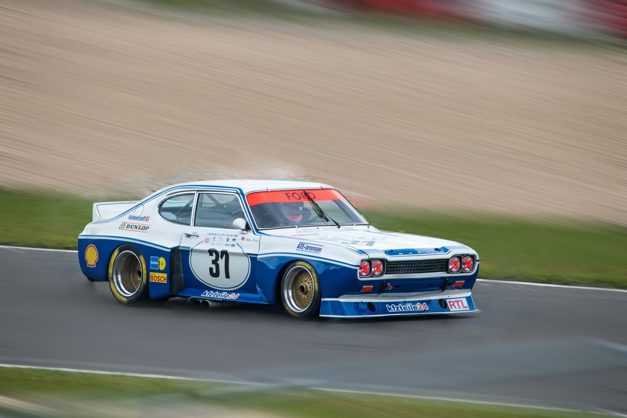 antique car, ford, capri, nürburgring, oldtimer gp, classic