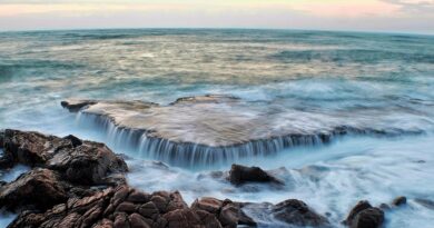 sea, wave, stone, exposure, waterfall, peace of mind, nature, dawn, rapids, crashing waves, tran thang nhat, 5 plus english