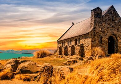 church, lake, building, architecture, stoneworks, masonry, facade, exterior, sacral architecture, landscape, old, history, nature, historical, religious, lake tekapo