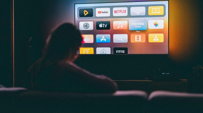 applications, tv, watching, girl, woman, television, dark room, screen, youtube, netflix, apple tv, entertainment, recreation, movies, series, netflix, netflix, netflix, netflix, netflix